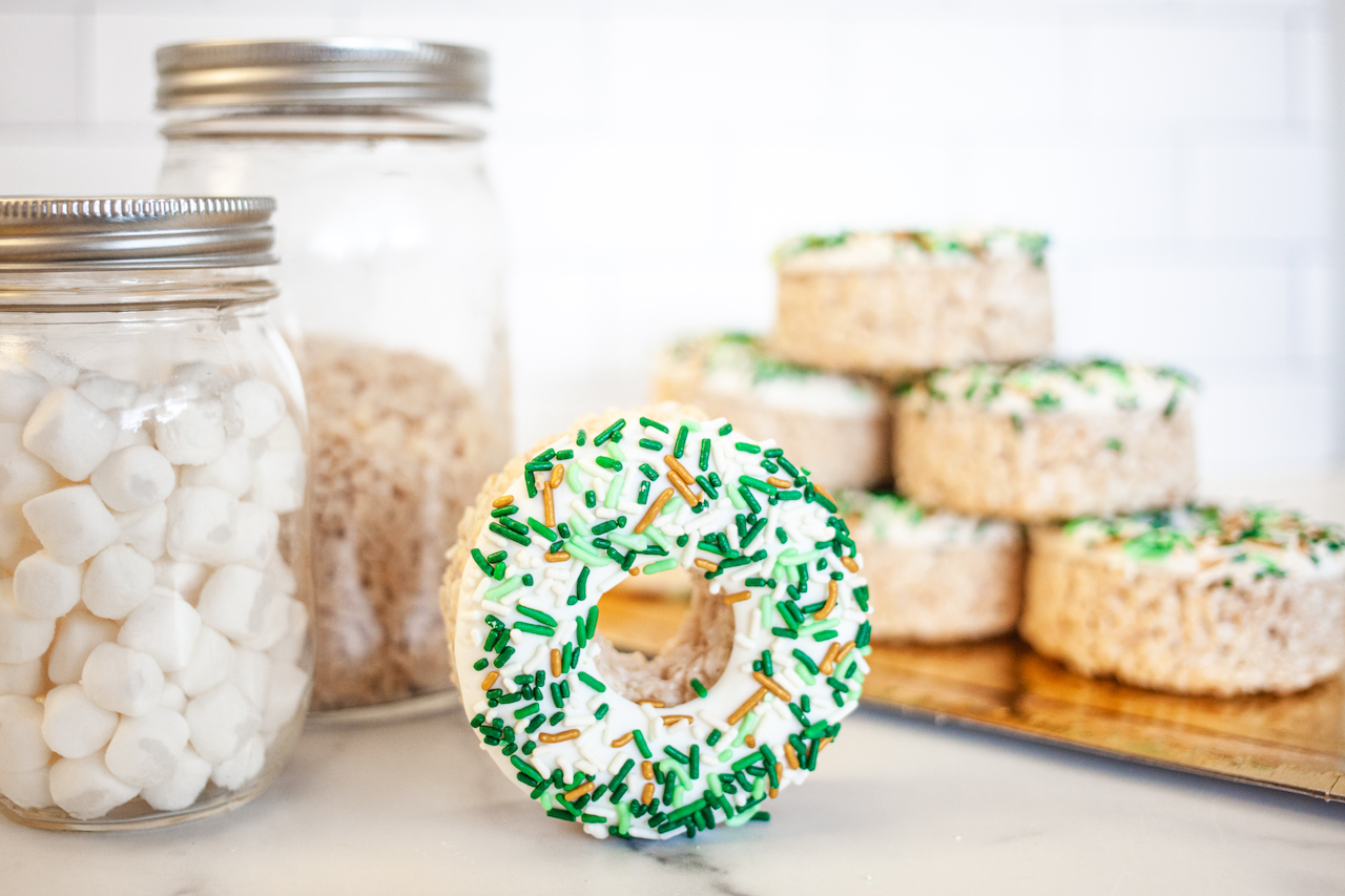 Saint Patrick's Day Donut Rice Crispie Treats